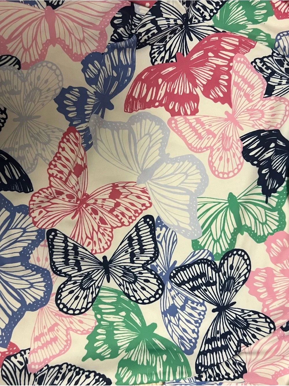 GAP Girls Butterfly Print Swim Set - Pink Green Navy White